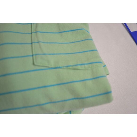 Peter Millar Men's Large Green Striped Golf Polo Shirt -READ - Picture 9 of 10